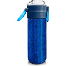 Coral High Kids Lacivert Saks Futbol Desenli Pipetli ve Direkt Içim Çelik Termos 500 ml 31897