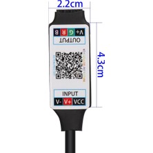 Amber LED 3 Metre Bluetoothlu ve Müziğe Duyarlı Rgb Şerit LED Set Tak Çalıştır 5050 3 Çipli Iç Mekan Silikonsuz