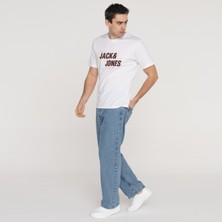 Jack & Jones Erkek Gögüs Logo Baskili %100 Pamuklu Tisört - Stars