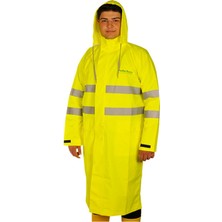 Polly Rain PR3000 Pu-Polyester Pardesü Yağmurluk (Fosforlu Sarı)