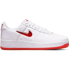 Nike Air Force 1 Low Retro Leather Sneaker Hakiki Deri Erkek Günlük Spor Ayakkabı Beyaz Kırmızı