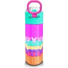 Coral High Kids Pembe Rengarenk Dondurma Desenli Pipetli ve Direkt Içim Çelik Termos 500 ml 31938