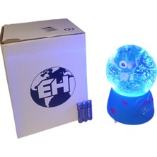Stitch Kalpli Müzikli Işıklı Büyük Boy Kar Küre