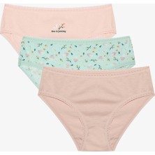 Kız Çocuk Mushroom 3lü Çok Renkli Slip Külot