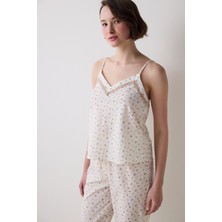 Penti Pamuklu Blossom Pantolon Ekru Pijama Takımı