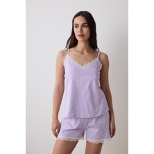 Penti Lilac Dotted Şortlu Pijama Takımı