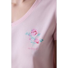 Pink Roses Pantolon Pijama Takımı