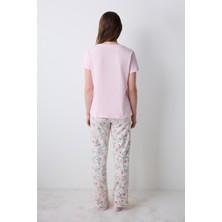 Pink Roses Pantolon Pijama Takımı
