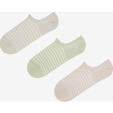 Soft Color Line Yeşil 3lü Sneaker Çorap