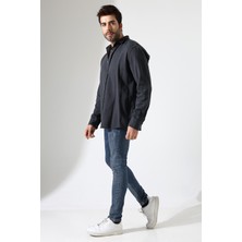 Dosesa Erkek Büyük Beden Gabardin Gömlek – Slim Fit, Rahat Kesim, Çıtçıtlı, Şık ve Spor Gömlek