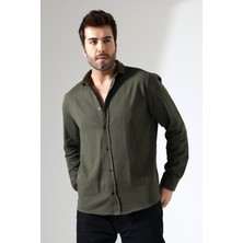 Dosesa Erkek Büyük Beden Gabardin Gömlek – Slim Fit, Rahat Kesim, Çıtçıtlı, Şık ve Spor Gömlek