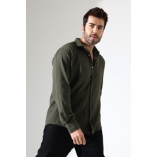 Dosesa Erkek Büyük Beden Gabardin Gömlek – Slim Fit, Rahat Kesim, Çıtçıtlı, Şık ve Spor Gömlek