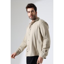 Dosesa Erkek Büyük Beden Gabardin Gömlek – Slim Fit, Rahat Kesim, Çıtçıtlı, Şık ve Spor Gömlek