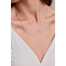 Kural Jewelry 925 Ayar Gümüş Singapur Zincir 50 cm Kadın Kolye