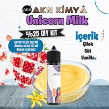 Akn Kimya Unicorn Milk Cutwood Yoğun Dıy Kit Çilek Süt Vanilya Gıda Aroması %25 Oranda Aroma İçerir (Hazır Değildir )
