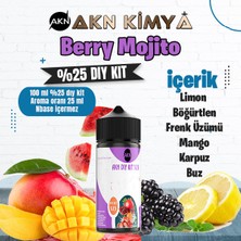 Akn Kimya Berry Mojito Yoğun Dıy Kit Limon Böğürtlen Frenk Üzümü Buz Gıda Aroması %25 Oranda Aroma İçerir (Hazır Değildir )