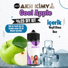 Akn Kimya Cool Apple Yoğun Dıy Kit Yeşil Elma Buz Gıda Aroması %25 Oranda Aroma İçerir (Hazır Değildir )