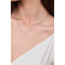 Kural Jewelry 925 Ayar Gümüş Gurmet Tondo Yuvarlak Zincir Ayarlanabilir 45 cm Kolye