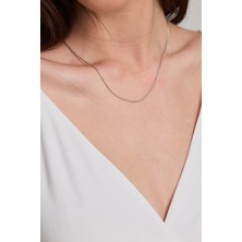 Kural Jewelry 925 Ayar Gümüş Gurmet Tondo Yuvarlak Zincir Ayarlanabilir 45 cm Kolye