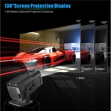 4K Projektör HY320-1920X1080 Full Hd Projeksiyon Cihazı, 12000 Lümen Yüksek Parlaklık Seviyesi, Uzaktan Kumandalı, Wifi 6, Bluetooth 5, Android Tv 11, 40"-130" Geniş Ekran Projeksiyon Cihazı