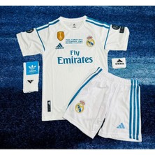 2017/18 Beyaz Ş-Ligi Ronaldo Reaal.madridd.  Çocuk  Alt-Üst Takım T-Shrt +Şort+Çorap+Bileklik