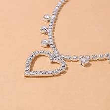 Flaner Paris Aksesuar Fluide Amour Kalp Detaylı Taşlı Kadın Halhal