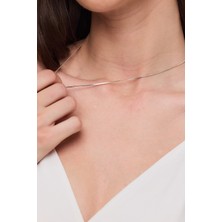 Kural Jewelry 925 Ayar Gümüş Gurmet Tondo Kare 45 cm Ayarlanabilir Zincir Kadın Kolye