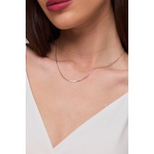 Kural Jewelry 925 Ayar Gümüş Gurmet Tondo Kare 45 cm Ayarlanabilir Zincir Kadın Kolye