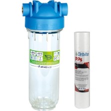 Aqua Bella Atlas 10 Inç Dp Mono Housıng 1'' Dolu Filtre Kabı-5 Mikron