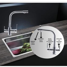 3 Yollu Arıtmalı Mutfak Evye Bataryası