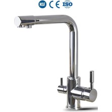 Aqua Bella 3 Yollu Arıtma Bataryası Şebeke ve Arıtma Çıkışlı Su Arıtma Cihazı Musluğu