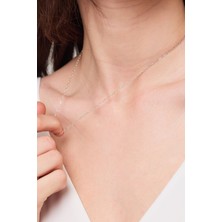 Kural Jewelry 925 Ayar Gümüş Ataç 45 cm Ayarlanabilir Zincir Kadın Kolye