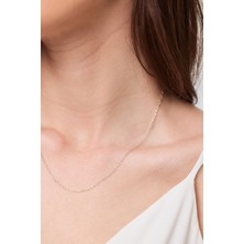 Kural Jewelry 925 Ayar Gümüş Ataç 45 cm Ayarlanabilir Zincir Kadın Kolye
