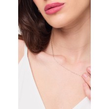 Kural Jewelry 925 Ayar Gümüş Ataç 45 cm Ayarlanabilir Zincir Kadın Kolye