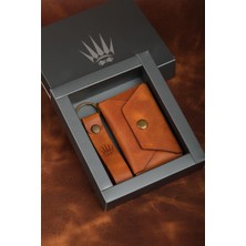 Watch of Royal Hediye Seti Deri Clot Sarı Cüzdan&anahtarlık