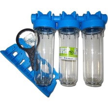 Aqua Bella Atlas Filtri Atlas 10" Dp Housıng Trıo 1" Üçlü Filtre Kabı Boş