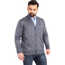 Mutlu City Erkek Orta Yaş ve Üzeri Ince Yün Akrilik Triko Örgü Düğmeli Baba Hırka 5100