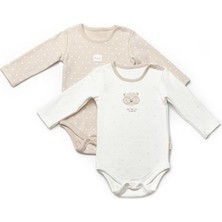 Baby Cosy Organic Bebek 2li Uzun Kollu Badi  Organik Pamuk, Bebek ve Yenidoğan Serisi - CSY8102