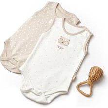Baby Cosy Organic Bebek 2li Askılı Badi %100 Organik Pamuk, Bebek ve Yenidoğan Serisi - CSY8100