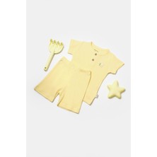 Baby Cosy Organic Bebek Şort ve Tişört Takımı, %50 Bambu - %50 Organik Pamuk, Bebek ve Yenidoğan Serisi - CSYB9041