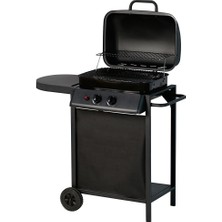 Padilon Gazlı Mangal 2 Brülörlü Barbekü Pişen Et Dinlendirme Raflı Gazlı Manga