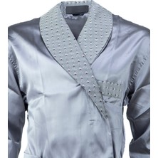 Ottoland Erkek Şık Klasik Model Röpteşambır Premium Poplin Kumaş Verbano Model Cepli Rob Beli Kuşaklı