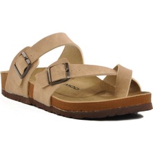 Ayakmod Bej Hafif Unisex Terlik