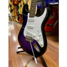 Guson 3 Sıngle Simli Mor Elektro Gitar-Kılıf Kablo Pena Dahil