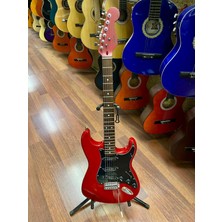 Guson 3 Sıngle Kırmızı Elektro Gitar-Kılıf Kablo Pena Dahil