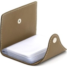 2K Kredi Kartlık 10 Yapraklı Dikey Credit Card Holder Rainbow Vegan 7,5x9,7 cm. Vizon