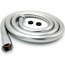 Mena Rise Home Wras 1,5 M Düz Bağlantı Pürüzsüz Inci Gümüş Pvc Esnek Kink Anti-Kink Duş Hortumu Katı Bağlantılı (Ürün Kodu: SH150-SIL-WRAS Snl)
