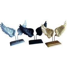 Ayder Online Satış 25 cm -30 cm LIK Ebatlarda Kırılmaz Polyester,melek Kanadı Desenli Biblo