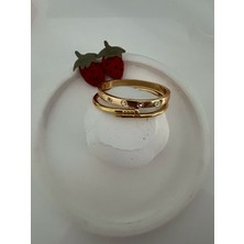 Çivi Desenli 2'li Bileklik  Gold