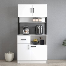 Tanmob MTD0101 Inci 90  cm  Kapaklı Çekmeceli Raflı Mutfak Dolabı Beyaz